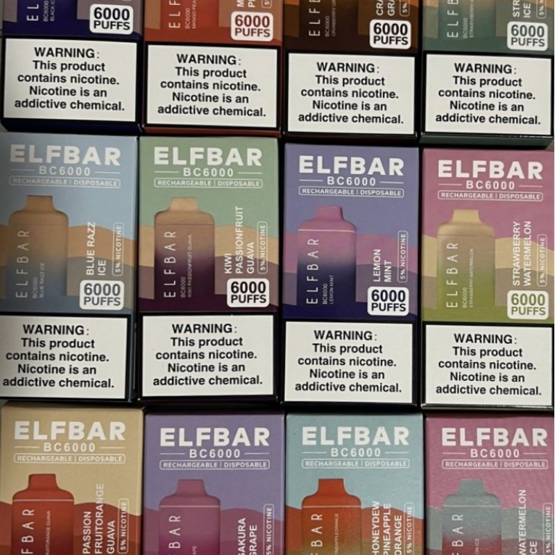 Elf Bar BC6000 Puff Şarj Edilebilen Tek Kullanımlık Elektronik Sigara